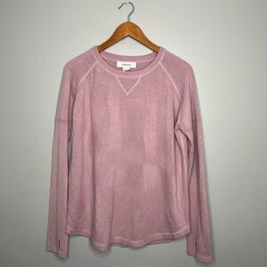 Workshop Republic Clothing Rose Pink Knit Crew Neck Long Sleeve Sweater Z